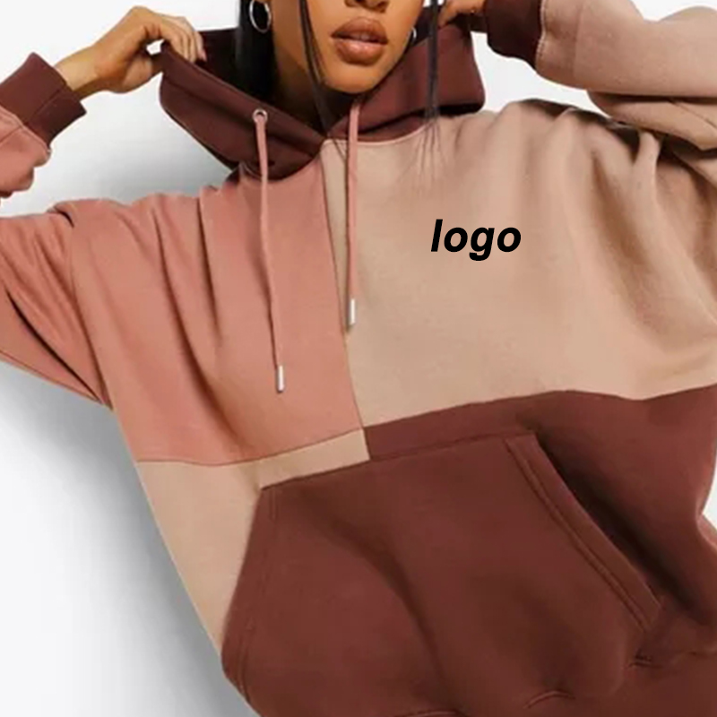 Color-Blocking Fashion Women's Hoodies Are On Sale