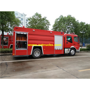 2000 galones 210hp Rescue Fire Fighting Trucks