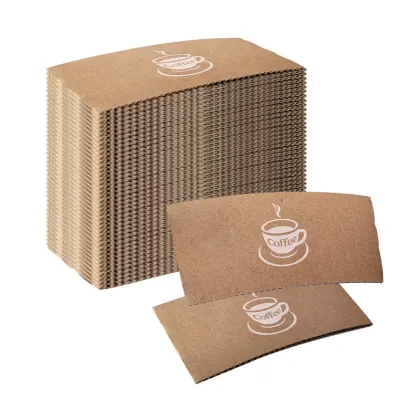 Custom Logo Brown Kraft Coffee Cup Sleeve for Hot Drinks