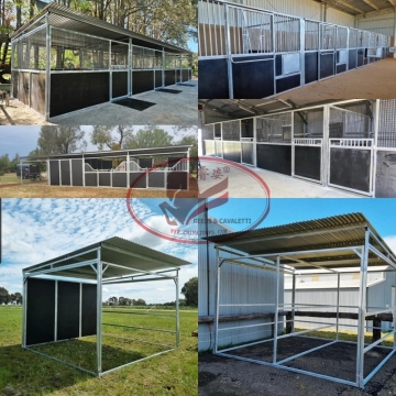 Portable Movable Horse Stalls with Roof: Luxury Durable Steel Stables