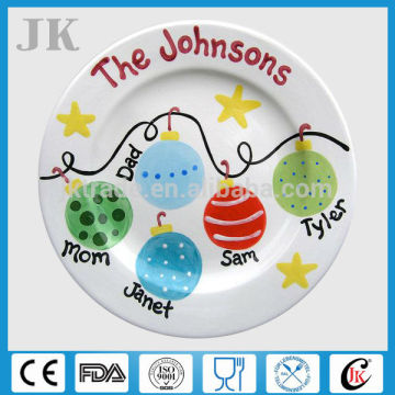 Wholesale custom printed ceramic family plates for decoration