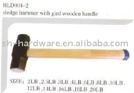Sledge hammer with woodenhandle