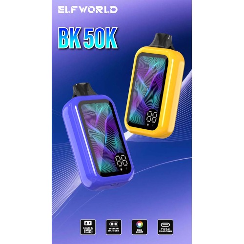 ELFWORLD BK 50000 PUTFS VAPE asli