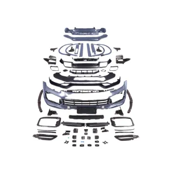 Large Surround Turbo Kit for Porsche Cayenne Front Bumper and Wheel Eyebrows - Same Color Retrofit