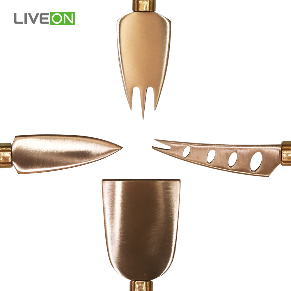 Titanize Rose Gold Cheese Knife Set