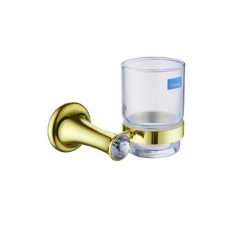 Wandmessingbad Glasschalbler und Zahnbürstenhalter