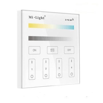 Milight T2 AC220V Panel Cerdas 4-Zone: Kontrol Jarak Jauh Untuk Suhu Warna dan Kecerahan Penyesuaian Lampu LED Strip dan Bola lampu
