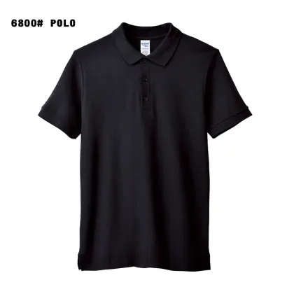 Brand Solid Cotton Lapel Mesh Business Polo Shirt