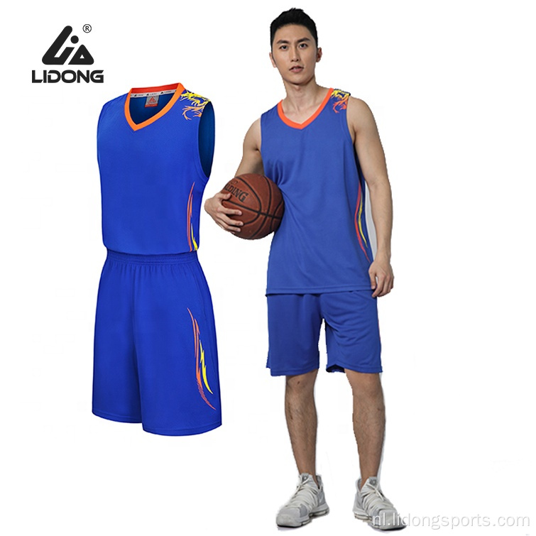2021 Nieuwste basketbal uniform basketbal jersey ontwerp