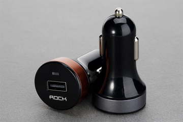 ROCK QC2.0 2A USB LED Car Power Charger For Cellphone