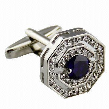 High-quality crystal cufflink, small orders are welcome