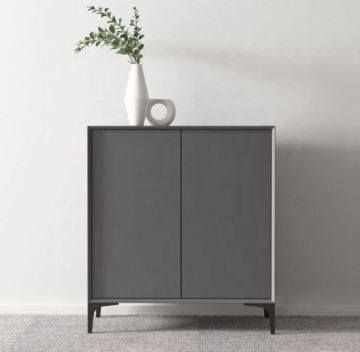 Wood Shoe Rack with Simple Design Hinge Door and Drawer