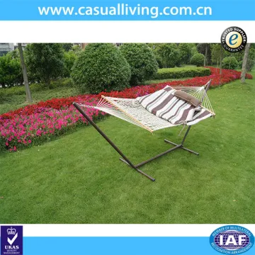 Quilted hammock with bars double hammock bed steel hammock stand