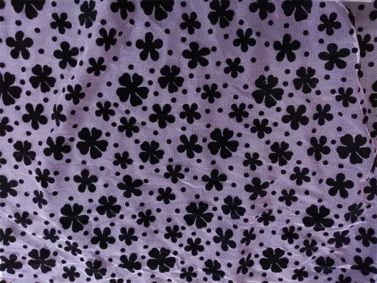 2022 new flocking dots butterfly letter cotton fabric polyester fabric