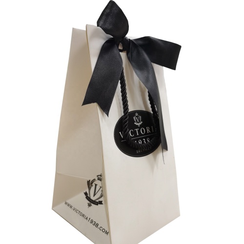 Recycled White Paper Shopping Bags With Handles