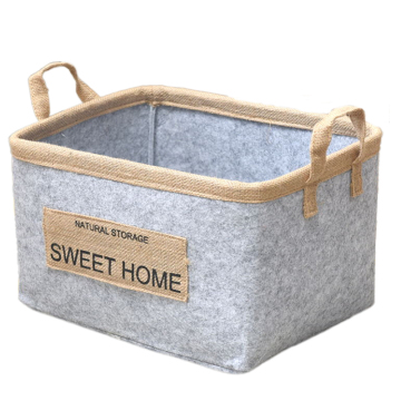 Round Foldable Woven Storage Basket for Laundry and Toy Organization