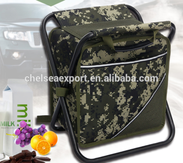 New concept fishing stool cooler bag backpack for picnic