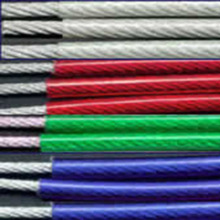 PVC PA plastic coated stainless steel wire rope