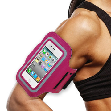 Universal Sport Armband W Fastening Size Adjuster - Hot Pink