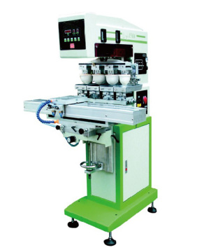Pneumatic 4-Color Pad Printer with Shuttle (SP-150S4A, ink tray)
