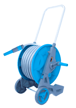 Garden Hose Reel Cart1/2 "10-30m, การก่อสร้างอลูมิเนียม, แสง, การขนส่งที่สะดวกและการจัดเก็บท่อป้องกันการบิด