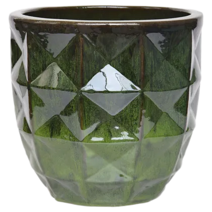 Promotional Round Pottery Diamond Pot Modern Large