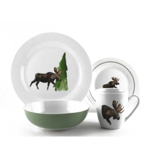 Tropical Flamingo Printed Porcelian Dinnerware Sets