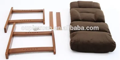 Multifunction adjustable backrest bamboo wood tatami chair