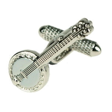 Popular ​Silver Banjo Cufflinks With Exceptional Detail