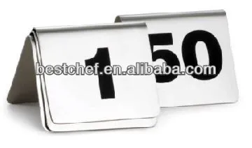 stainless steel Table number stand No.1-50