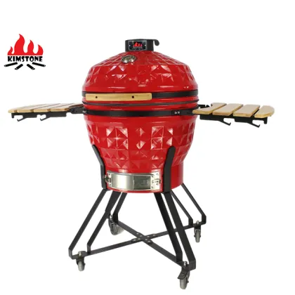 24 Inch Indoor Ceramic Kamado BBQ Grill with Cif BBQ Cleaner