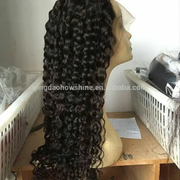 7A Glueless Full Lace Human Hair Wigs For Black Women Brazilian Virgin Hair Kinky Curly Lace Front Wig 8-24inch