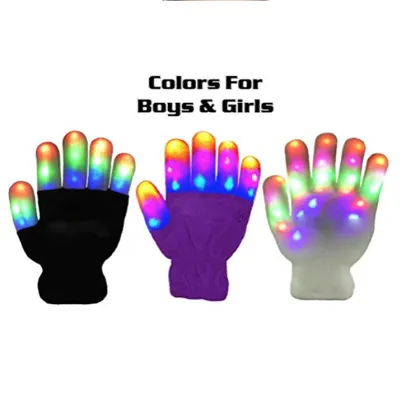 Children Gloves Colorful Bright Lights Led Glowing Gloves