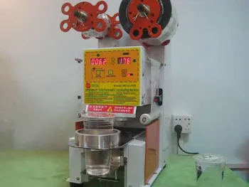 WCS-F99-AAA 110V / 220V White fully automatic CE approval Bubble tea cup sealing machine