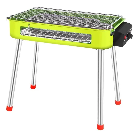 Camping Portable Electric Charcoal Grill Folding Vertical Electric Stand Grill