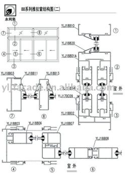 aluminum sliding window 88