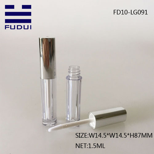 1.5ML kvadratisk transparent lip gloss tube