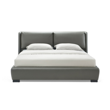 Set di camere da letto moderne di legno di legno di lusso letto