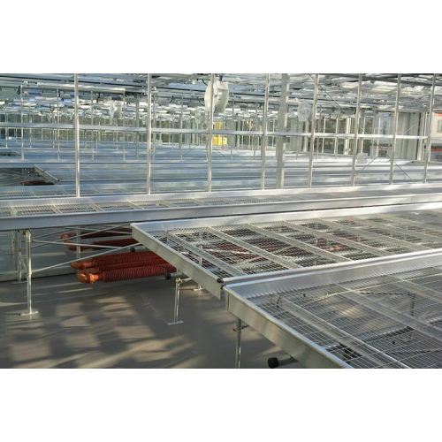 Steel greenhouse rolling benches extremely durable