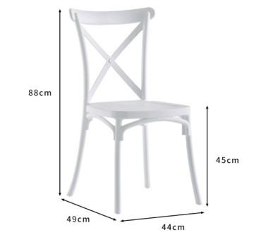 Hot Sale PP Crossback Plastic Wedding Chairs