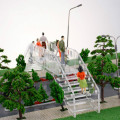 2pcs/lot Architecture Scale Model Transparent Outdoor Bridge In Train Layout