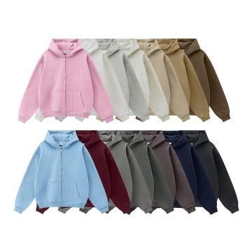 Solid Color Zip Up Hoodie