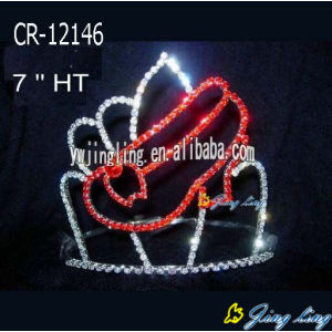 High Quality Glitz Pageant Crowns Shoes Shape