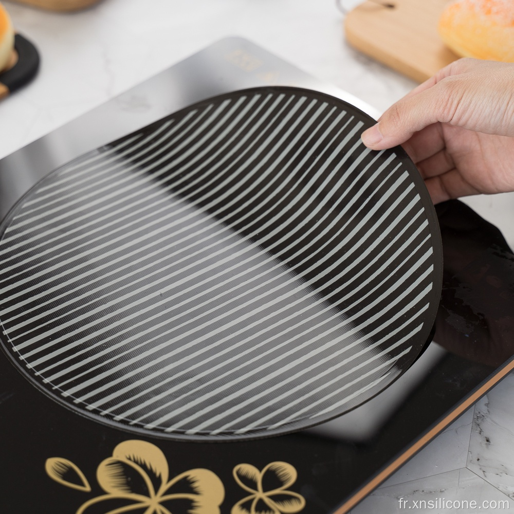 Mat à induction en silicone durable résistant à la chaleur personnalisée