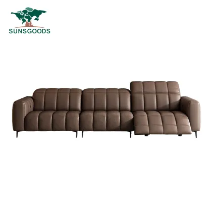 OEM Services Home Electric Sofa Set Factory - Functional Leisure Reclining Sectional Sofa