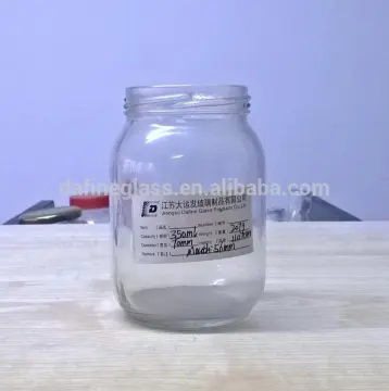 350ml plant tissue culture glass container/bottle with plastic lid