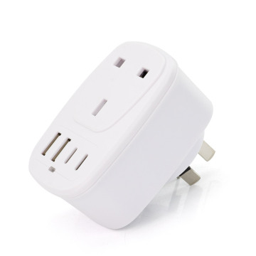 영국에서 AU 여행 어댑터 충전기 : USB C를 가진 멀티 포트 벽 소켓