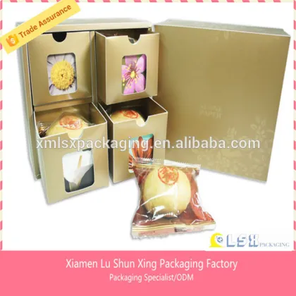 new style food grade paper mooncake packaging box