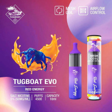 Tugboat Evo 4500 Puffs أفضل vape يمكن التخلص منها