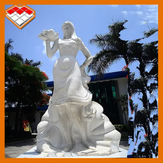 woman statue lotus woman statue with lotus in hand